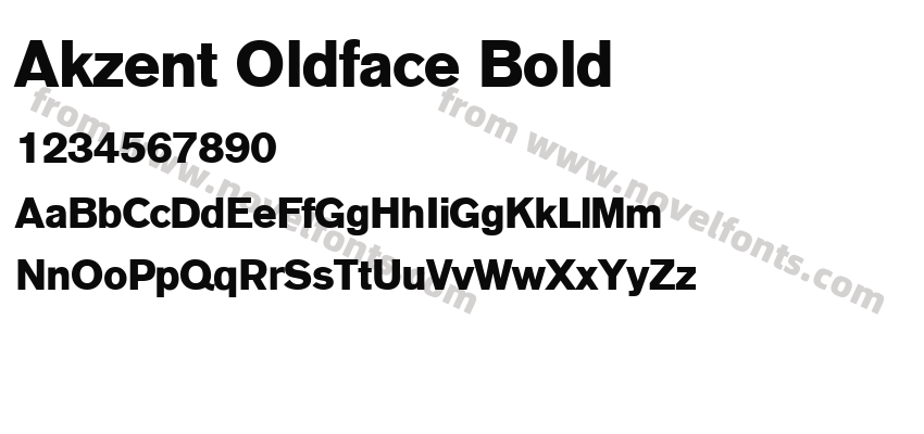 Akzent Oldface BoldPreview