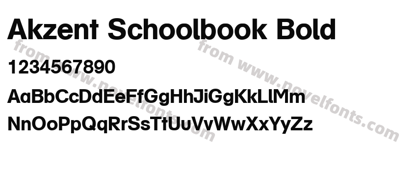 Akzent Schoolbook BoldPreview