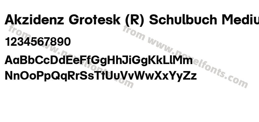 Akzidenz Grotesk (R) Schulbuch MediumPreview