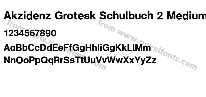 Akzidenz Grotesk Schulbuch 2 MediumPreview