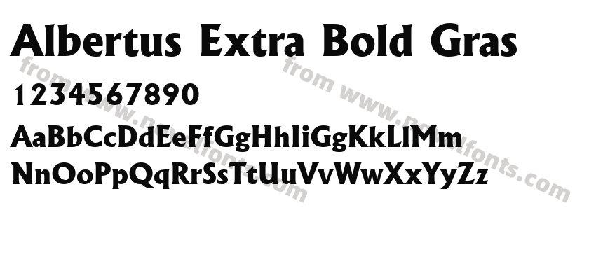 Albertus Extra Bold GrasPreview