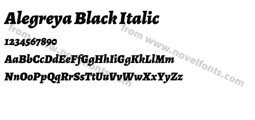 Alegreya Black ItalicPreview