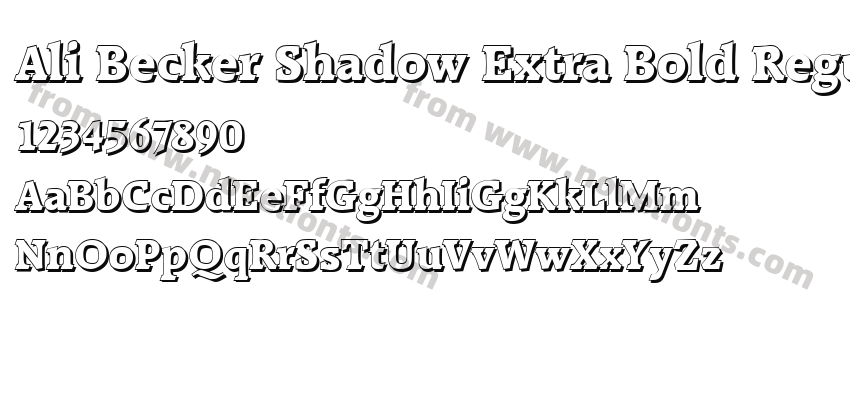 Ali Becker Shadow Extra Bold RegularPreview