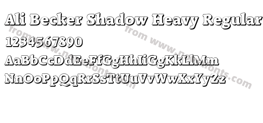 Ali Becker Shadow Heavy RegularPreview