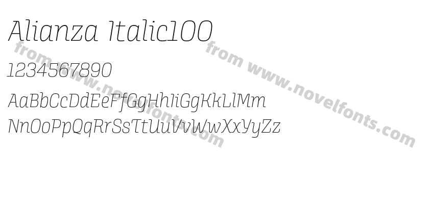 Alianza Italic100Preview