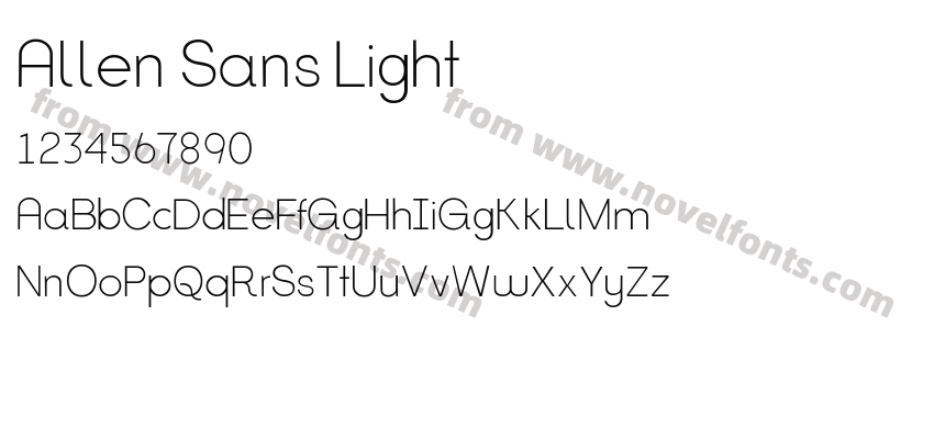 Allen Sans LightPreview