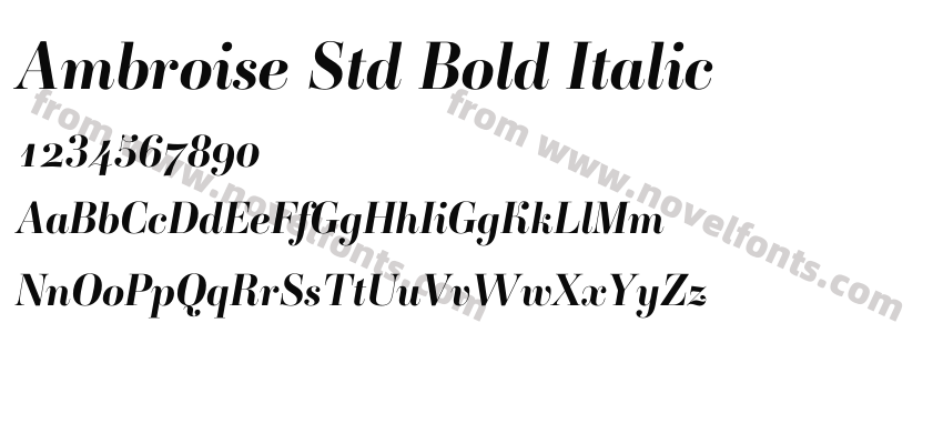 Ambroise Std Bold ItalicPreview