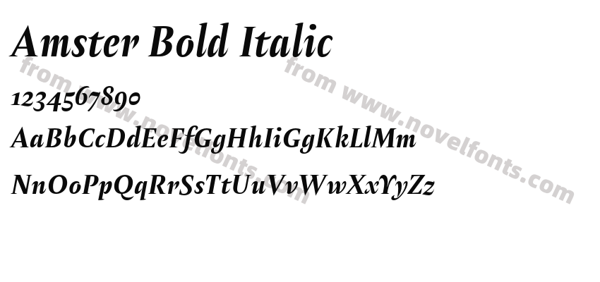 Amster Bold ItalicPreview