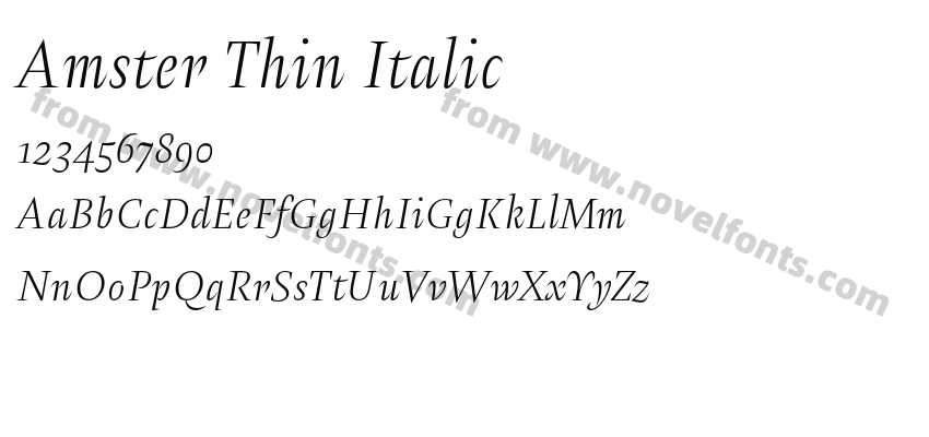 Amster Thin ItalicPreview