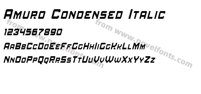 Amuro Condensed ItalicPreview