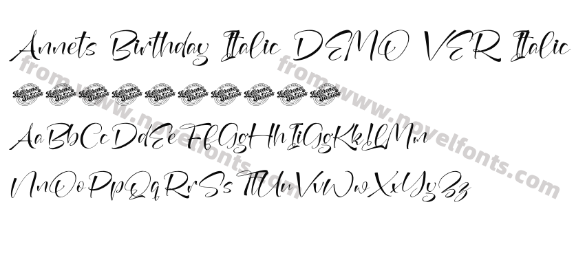 Annets Birthday Italic DEMO VER ItalicPreview