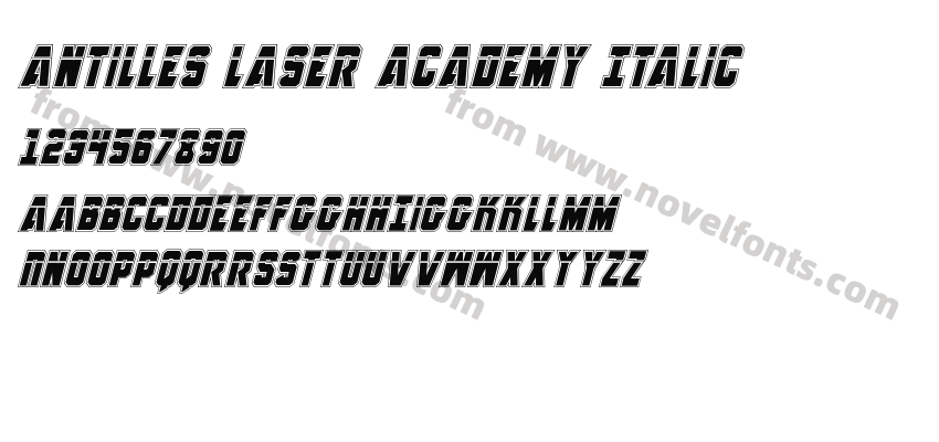 Antilles Laser Academy ItalicPreview