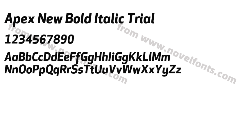 Apex New Bold Italic TrialPreview