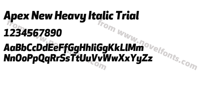 Apex New Heavy Italic TrialPreview