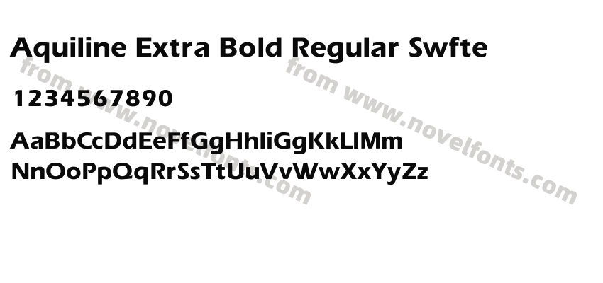 Aquiline Extra Bold Regular SwftePreview