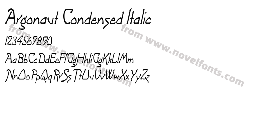 Argonaut Condensed ItalicPreview