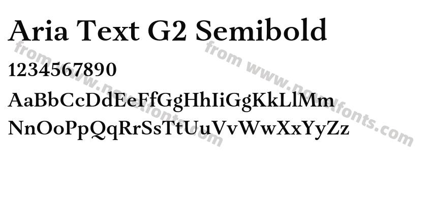 Aria Text G2 SemiboldPreview