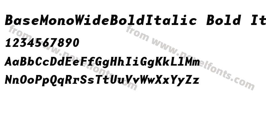 BaseMonoWideBoldItalic Bold ItalicPreview