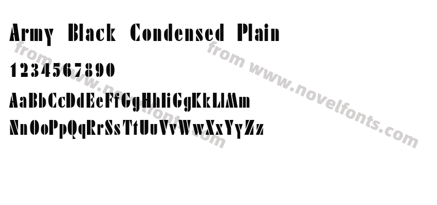 Army Black Condensed PlainPreview