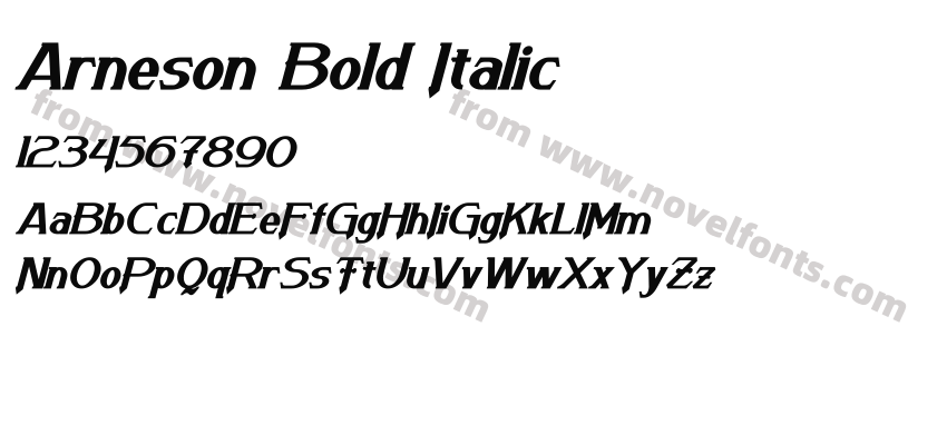 Arneson Bold ItalicPreview