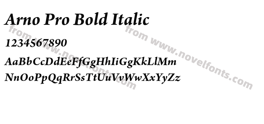 Arno Pro Bold ItalicPreview