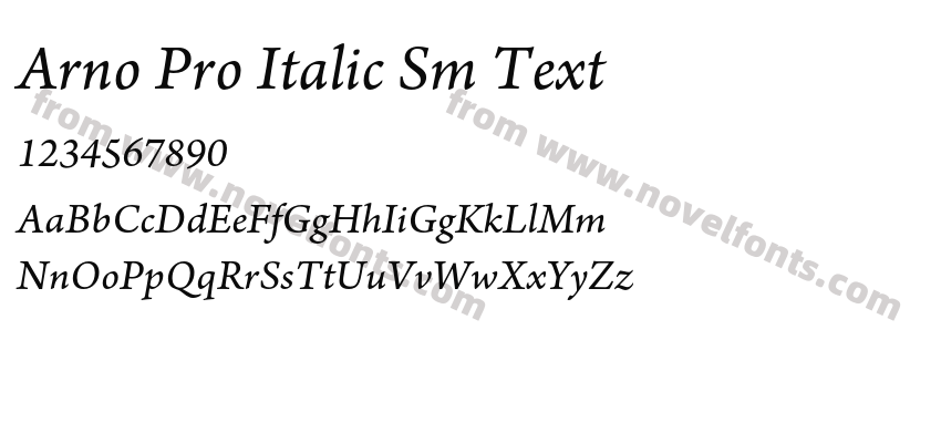 Arno Pro Italic Sm TextPreview