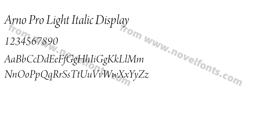 Arno Pro Light Italic DisplayPreview