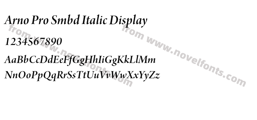 Arno Pro Smbd Italic DisplayPreview