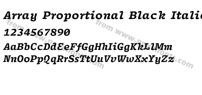 Array Proportional Black ItalicPreview