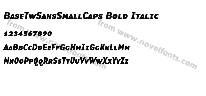 Base Tw Sans Small Caps Bold ItalicPreview