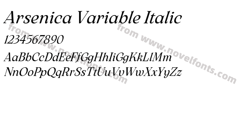 Arsenica Variable ItalicPreview