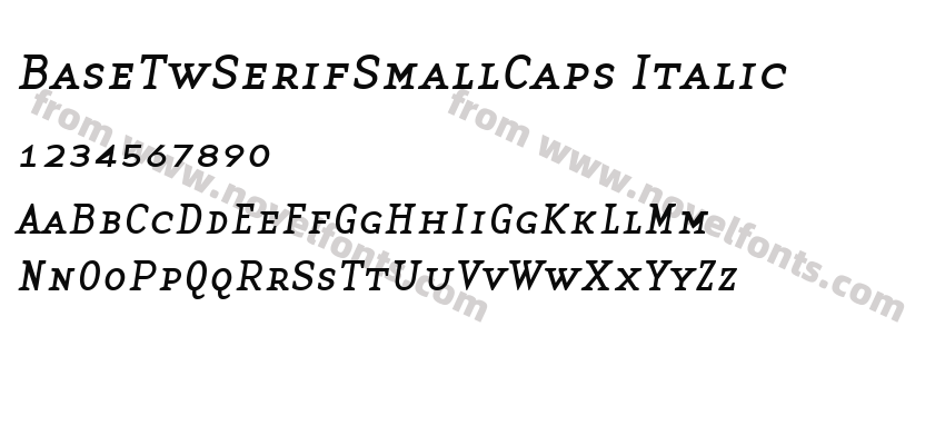 BaseTwSerifSmallCaps ItalicPreview