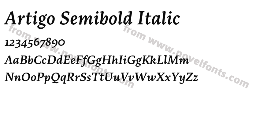 Artigo Semibold ItalicPreview