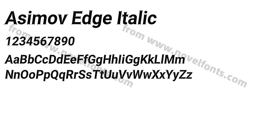 Asimov Edge ItalicPreview