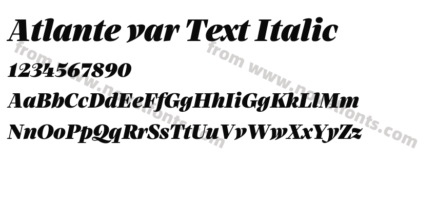 Atlante var Text ItalicPreview