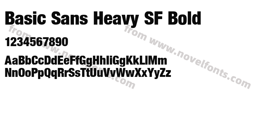 Basic Sans Heavy SF BoldPreview