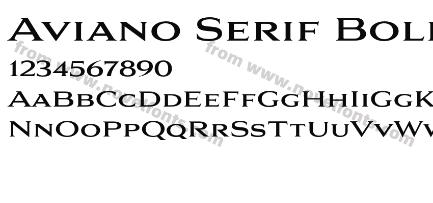 Aviano Serif BoldPreview