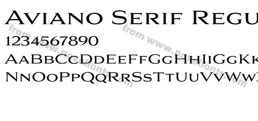 Aviano Serif RegularPreview