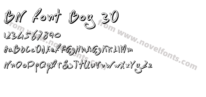 BN Font Boy 3DPreview