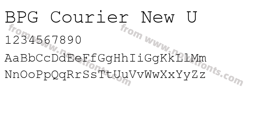 BPG Courier New UPreview