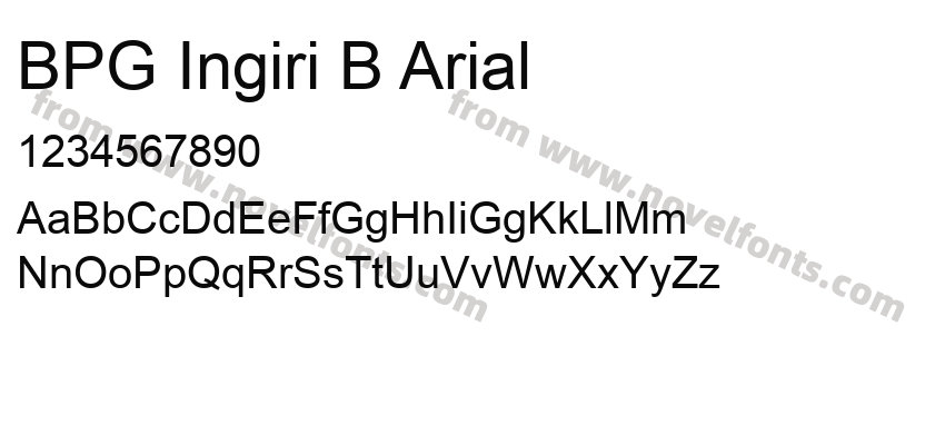 BPG Ingiri B ArialPreview