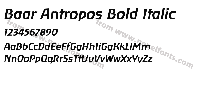 Baar Antropos Bold ItalicPreview