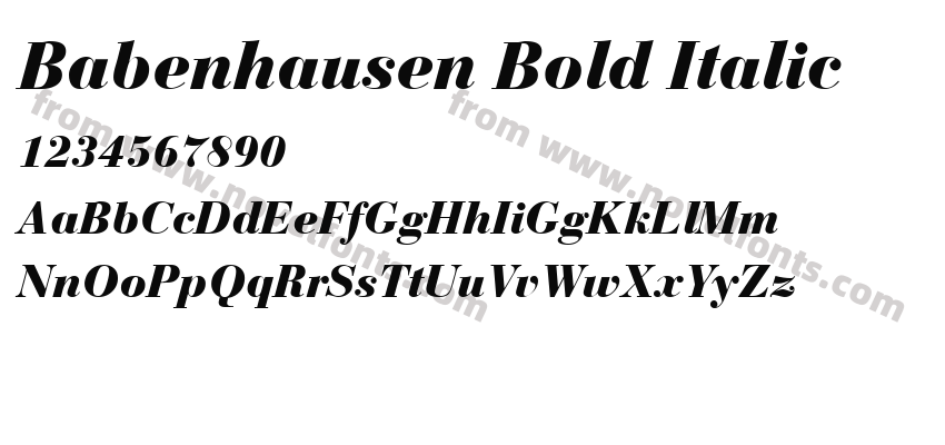 Babenhausen Bold ItalicPreview