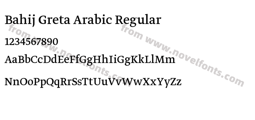 Bahij Greta Arabic RegularPreview