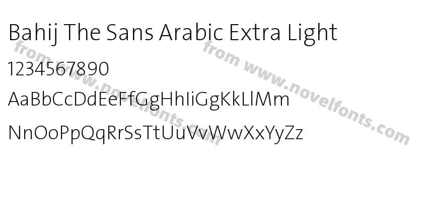 Bahij The Sans Arabic Extra LightPreview