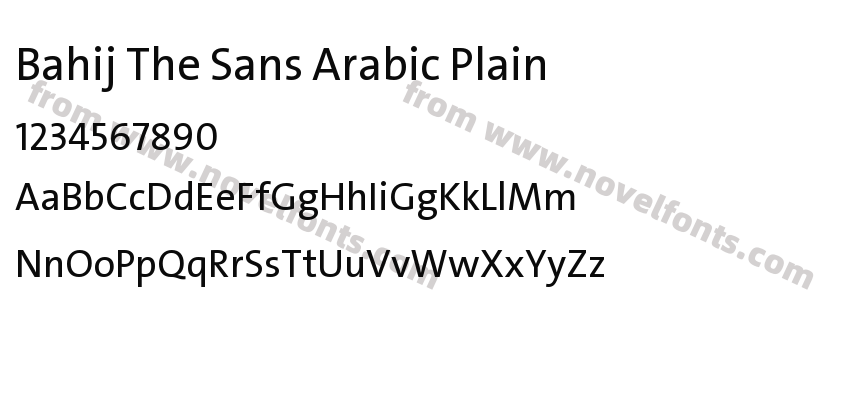 Bahij The Sans Arabic PlainPreview