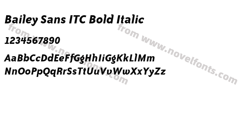 Bailey Sans ITC Bold ItalicPreview