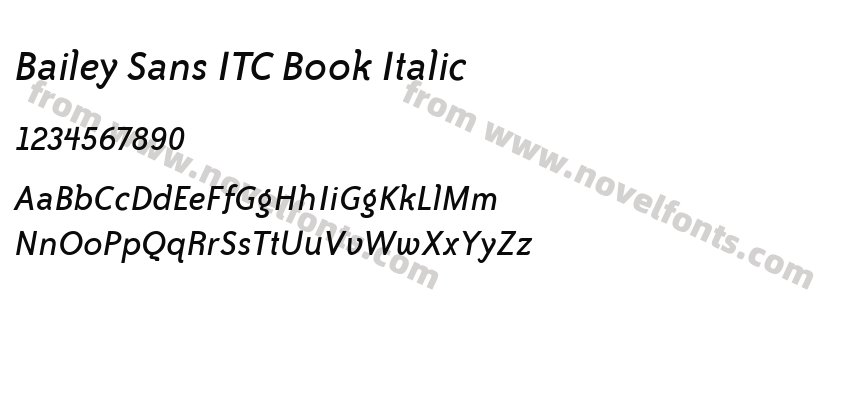 Bailey Sans ITC Book ItalicPreview