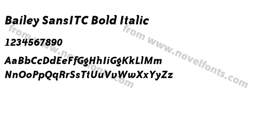 Bailey SansITC Bold ItalicPreview