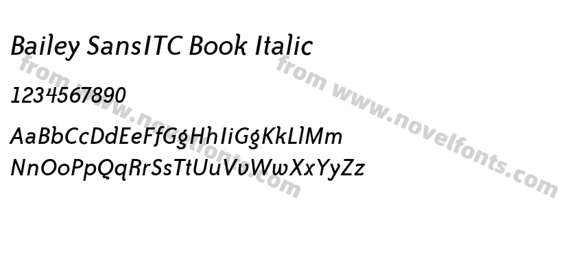 Bailey SansITC Book ItalicPreview